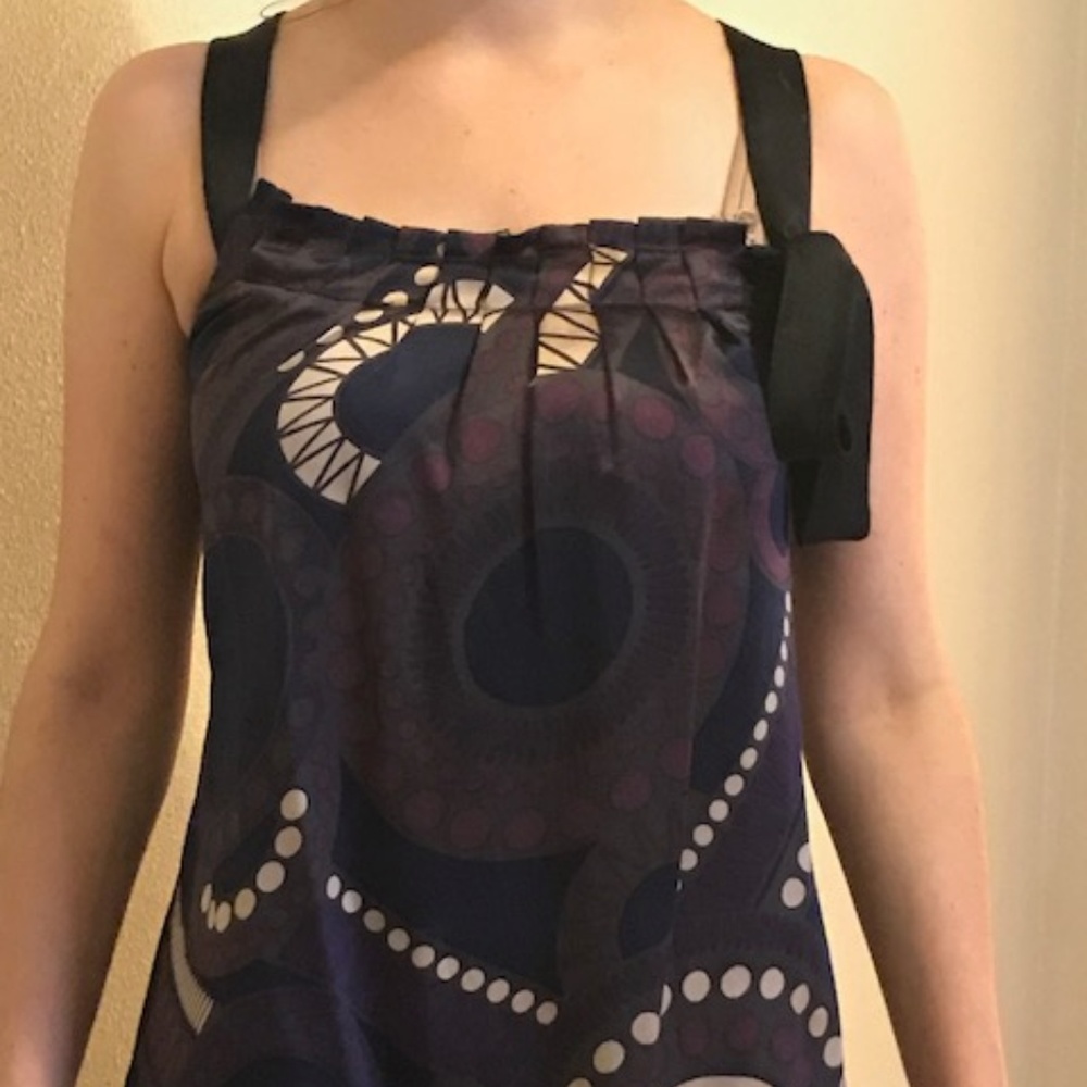 Silk Purple Patterned Top by Mint